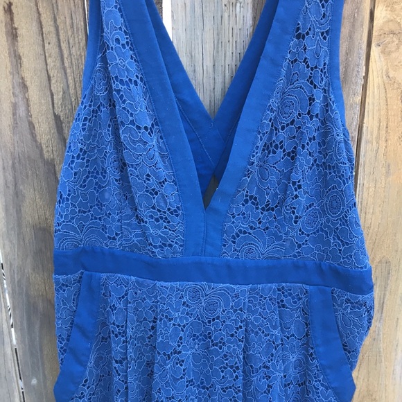 Free people peacock blue lace dress - Picture 3 of 4